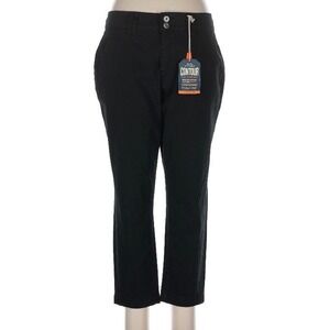 Jag Jeans Petite Flora Crop Black Pants Classic Fit Contour Waist 12P